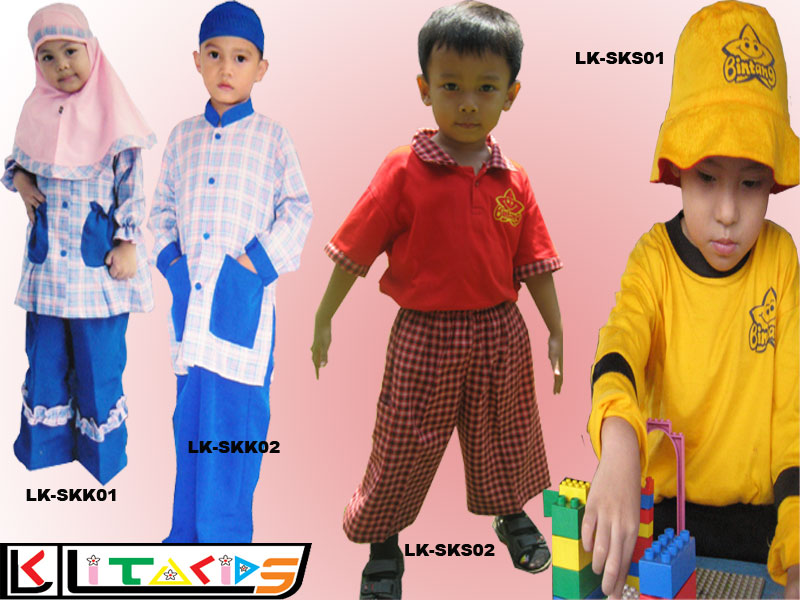  Baju  seragam  Play group Tk  Lita Kids Baju  muslim  Anak  